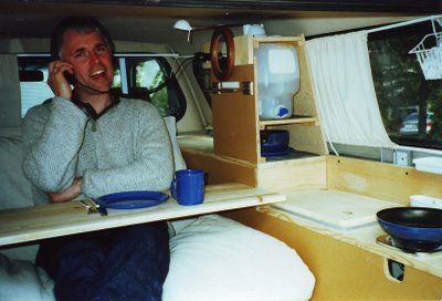 Paul in his Tiny Toyota Truck Camper