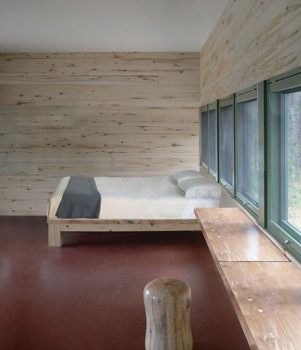 Bedroom inside the Williams Cabin