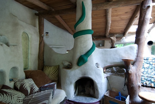 Cob Fireplace