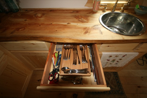 Countertop and Drawers in Tiny Kitchen