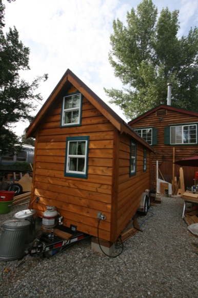 Rear of Ella's Tiny House on Wheels