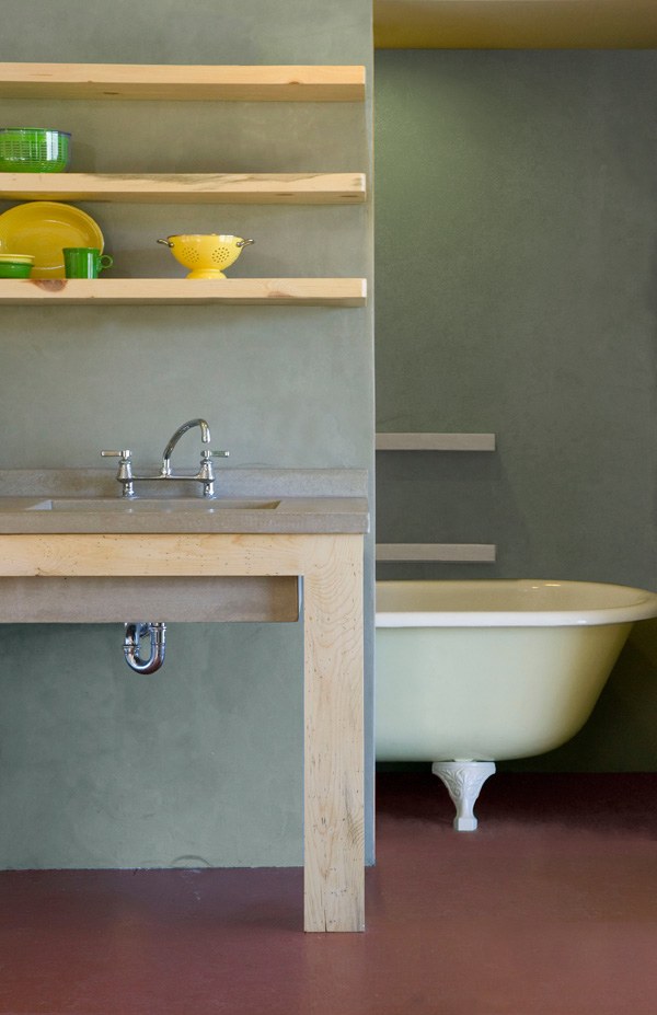 Kitchen and bath in Williams cabin