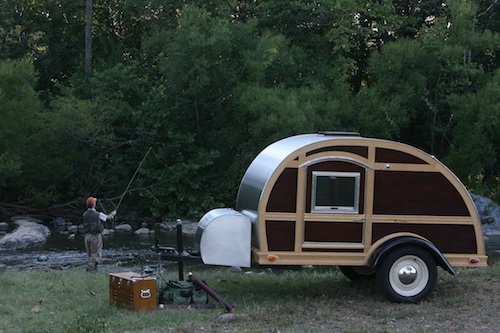 Silver Tears Woodie Teardrop Trailer