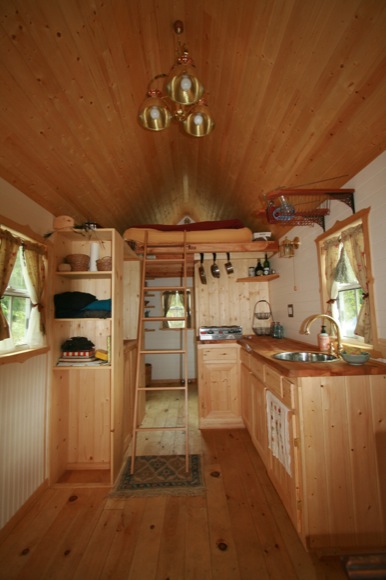 Interior of Ella's Tumbleweed Fencl Tiny House