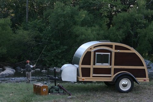Silver Tears Woodie Teardrop Trailer