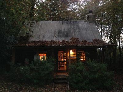 My first fire in the cabin.