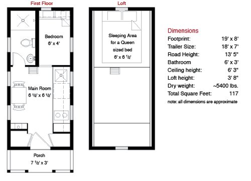 Lusby tiny house floor plan