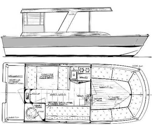 Wooden House Boat Floor Plan